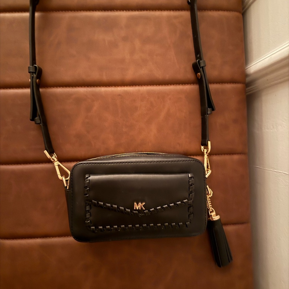 Michael Kors Black and Gold Crossbody Bag